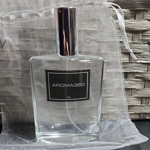 NWOT Aroma360 Iris Clear Glass Bottle Room Spray with Silver Cap